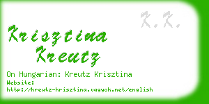 krisztina kreutz business card